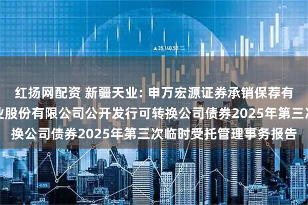 红扬网配资 新疆天业: 申万宏源证券承销保荐有限责任公司关于新疆天业股份有限公司公开发行可转换公司债券2025年第三次临时受托管理事务报告